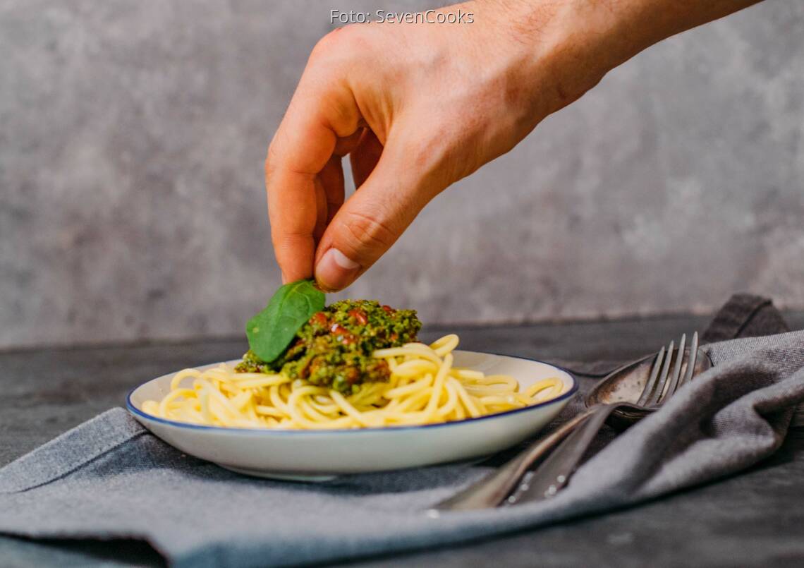 Veganes Spinat Pesto mit Spaghetti 2