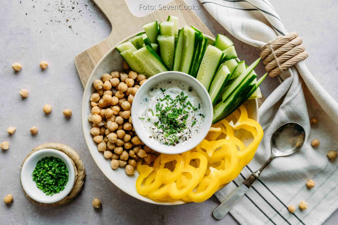 Vegetarisches Rezept: 5 Zutaten Bowl mit Quark