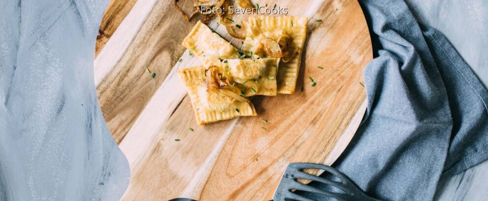 Vegetarisches Rezept: Angebräunte Spinatmaultaschen