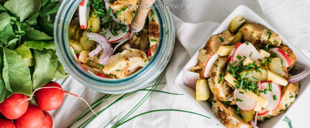 Vegetarisches Rezept: Bayrischer Knödelsalat 3