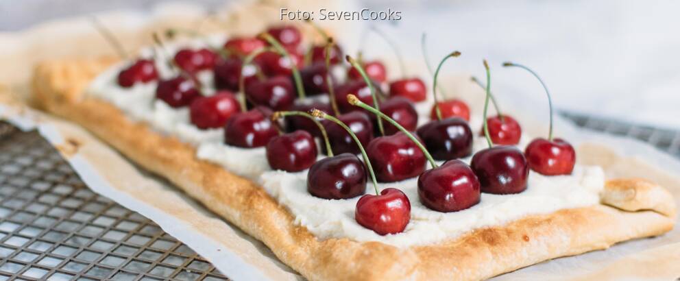Vegetarisches Rezept: Blätterteig-Tarte mit frischen Kirschen_2