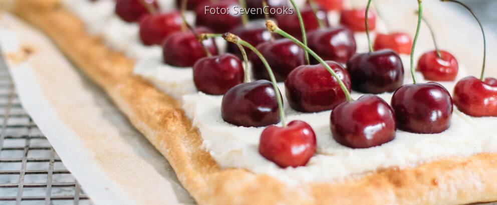Vegetarisches Rezept: Blätterteig-Tarte mit frischen Kirschen_3