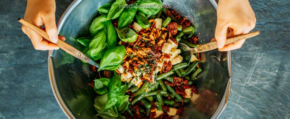 Vegetarisches Rezept: Bohnensalat mit Mozzarella 2