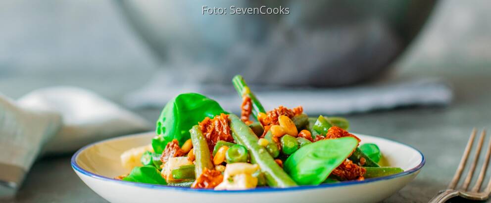 Vegetarisches Rezept: Bohnensalat mit Mozzarella 3