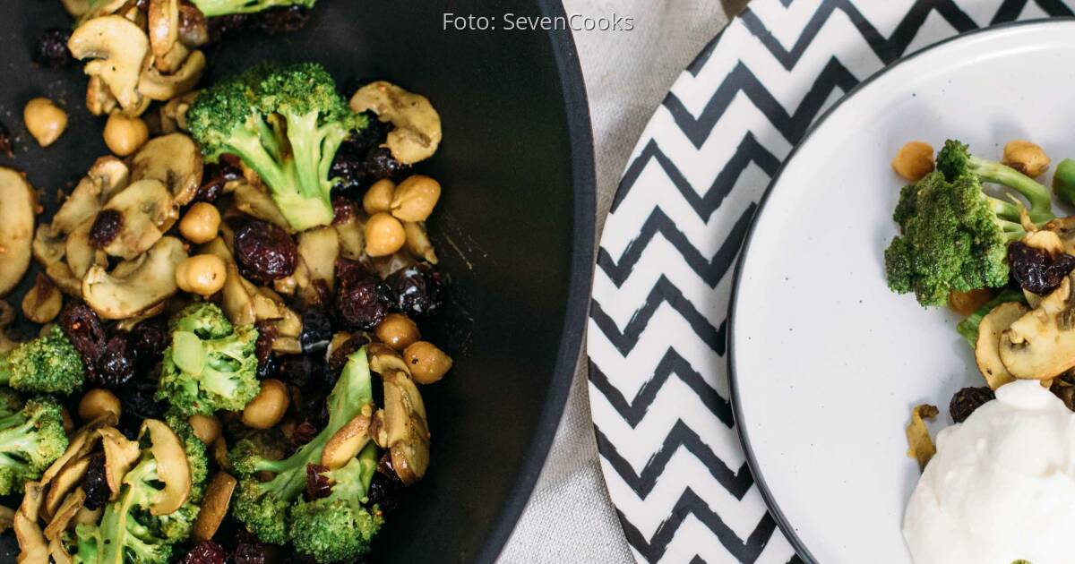 BrokkoliPfanne mit Dip SevenCooks