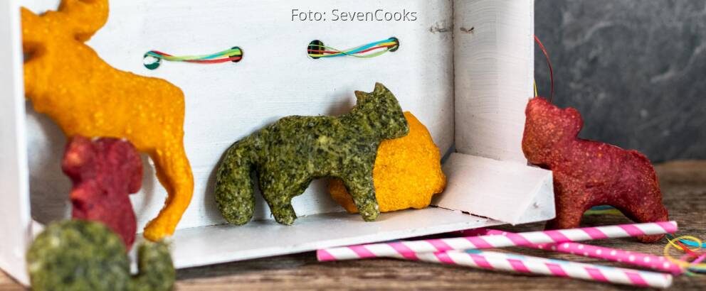 Vegetarisches Rezept: Bunte Tierbrote 2