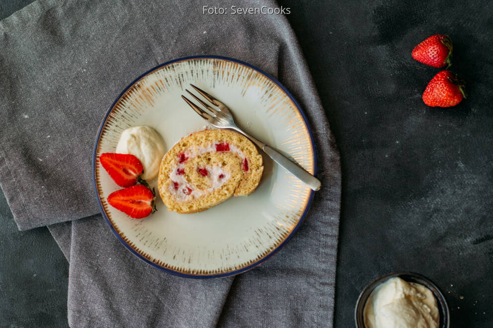 Erdbeerroulade mit feier Mascarponecreme von SevenCooks