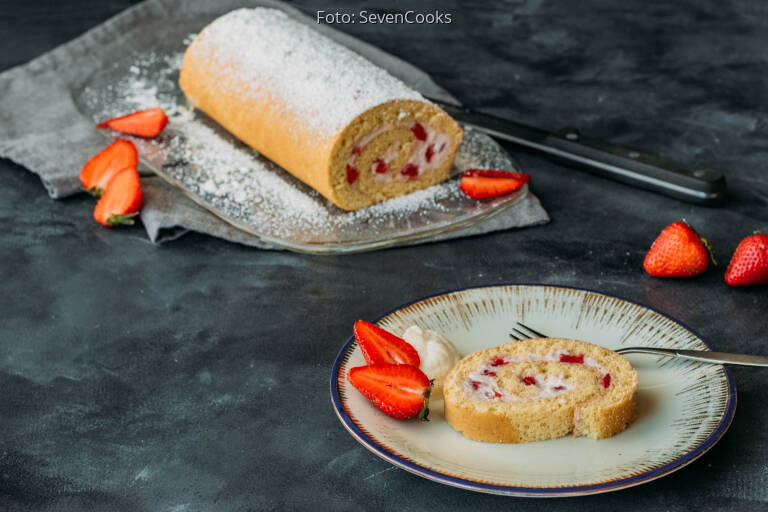 Erdbeerroulade mit feier Mascarponecreme von SevenCooks