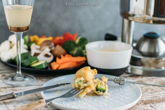 Fondue mit Gemüse im Bierteig von RominaCooks