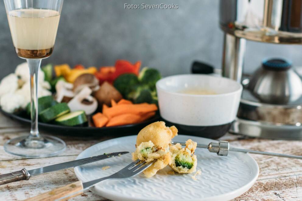 Fondue mit Gemüse im Bierteig von RominaCooks