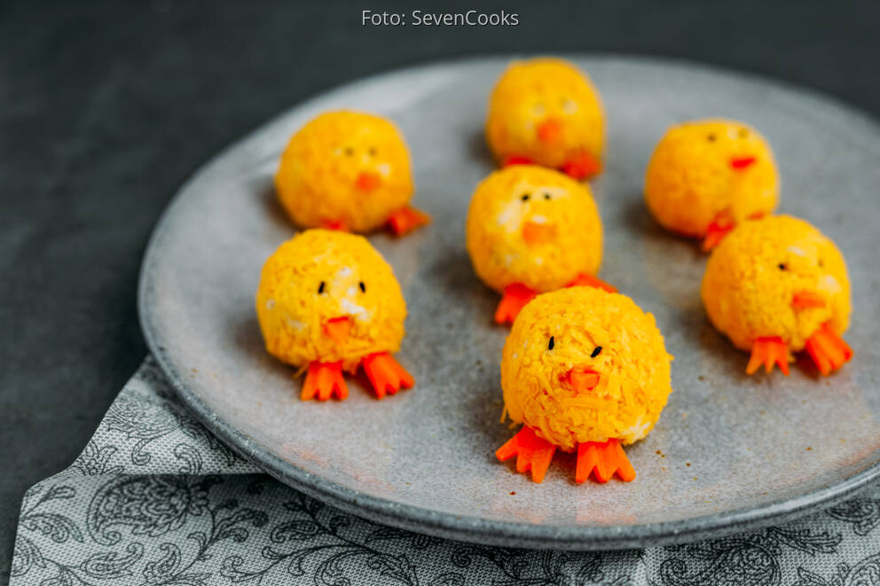 Rezept zu Ostern: Frischkäse Küken von SevenCooks