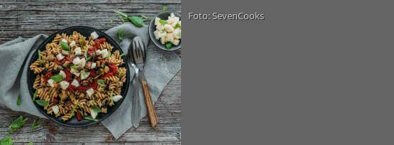 Rezeptbild für "Fusilli mit Auberginen & Mozzarella"