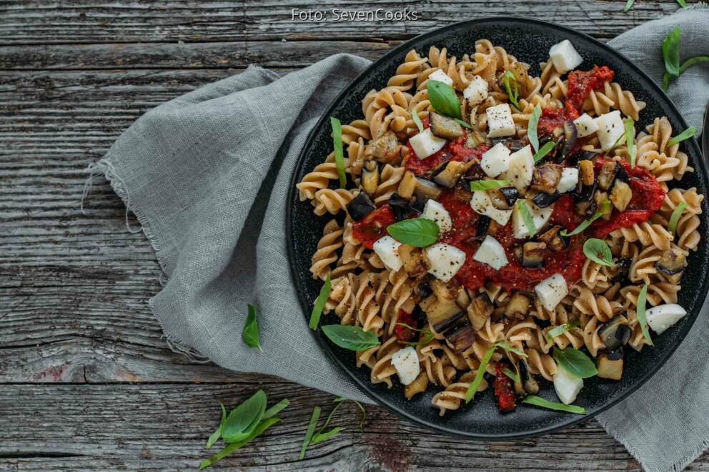 Fusilli mit Auberginen &amp; Mozzarella von SevenCooks