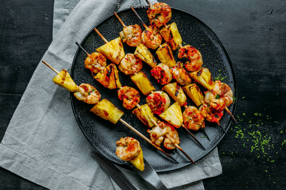Garnelen-Ananas-Spieße von SevenCooks