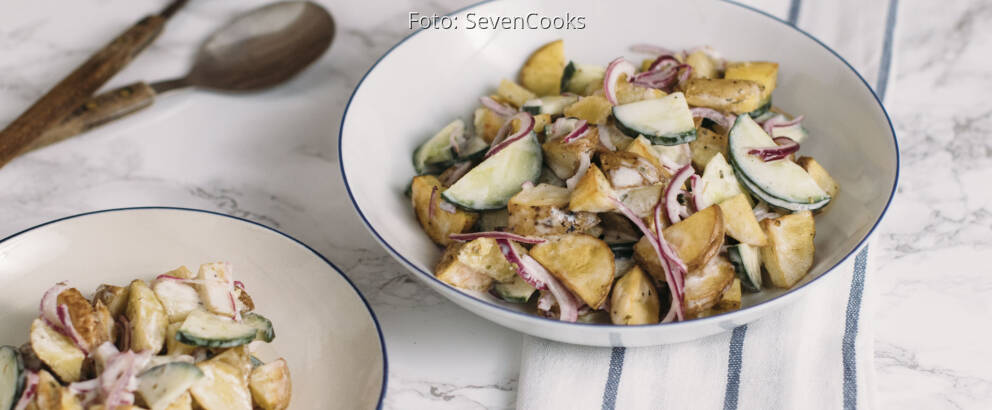 Gebackener Kartoffelsalat mit Joghurtdressing | SevenCooks