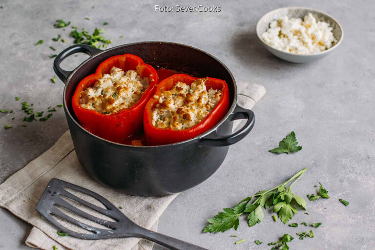 Gefüllte Paprika mit Reis und Feta von SevenCooks