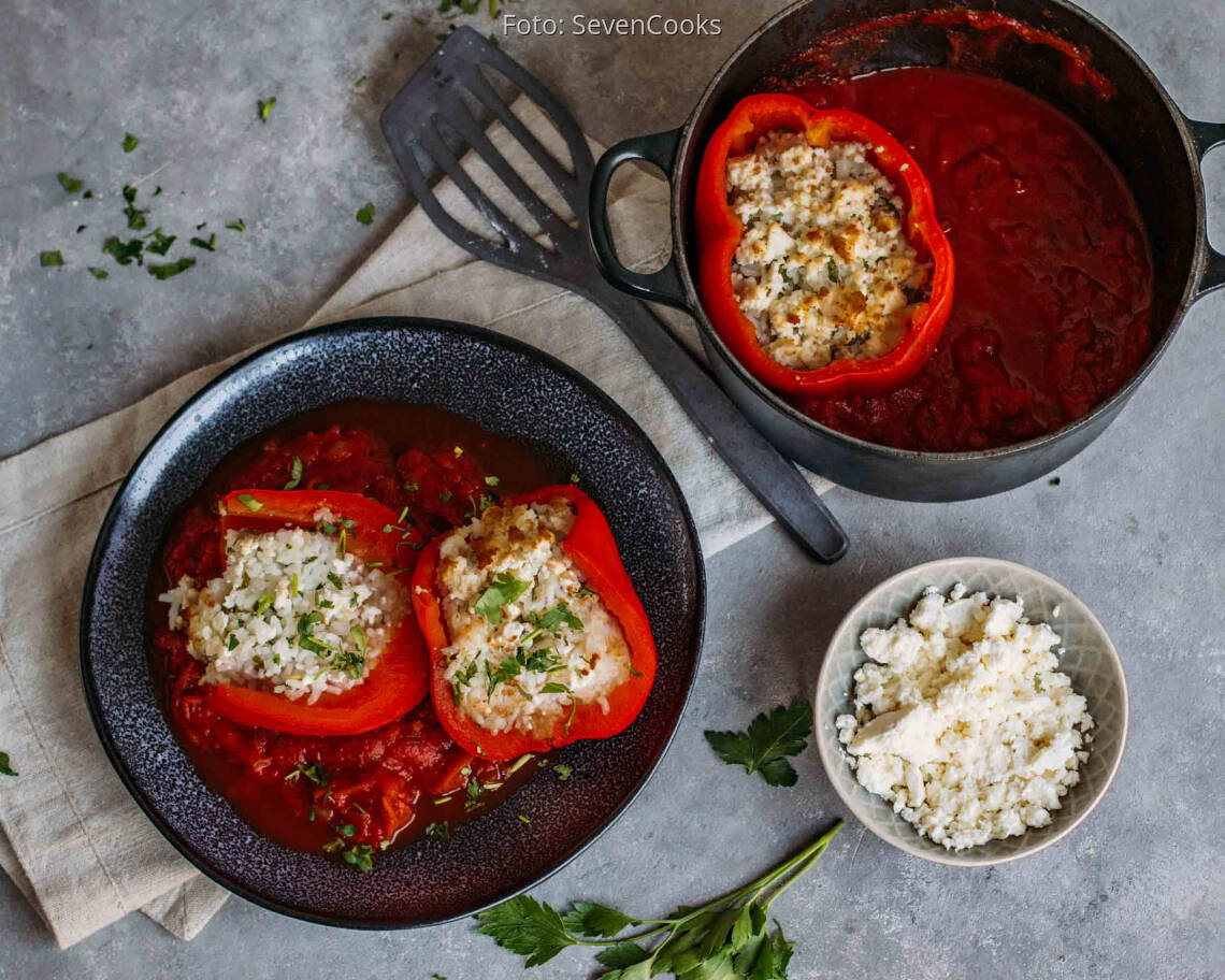 Vegetarisches Rezept: Gefüllte Paprika