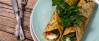 Vegetarisches Rezept: Gefüllte herzhafte Pfannkuchen mit Löwenzahn 3