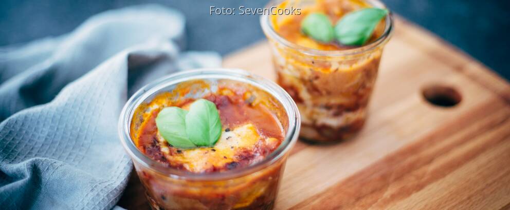 Vegetarisches Rezept: Gemüselasagne im Glas
