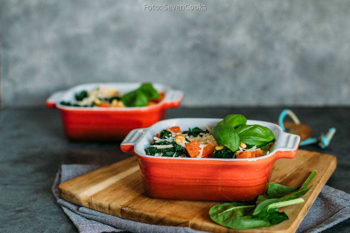 Vegetarisches Rezept: Gnocchi-Spinat-Auflauf 2