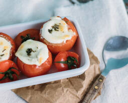 Vegetarisches Rezept: Gratinierte Amaranth-Tomaten aus dem Ofen_1