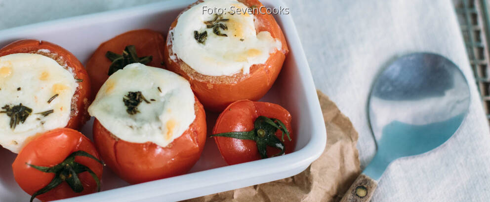 Vegetarisches Rezept: Gratinierte Amaranth-Tomaten aus dem Ofen_1