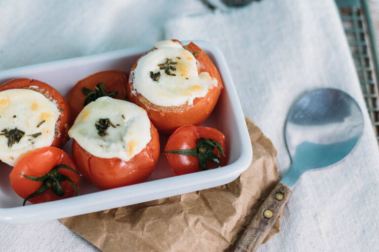 Vegetarisches Rezept: Gratinierte Amaranth-Tomaten aus dem Ofen_1
