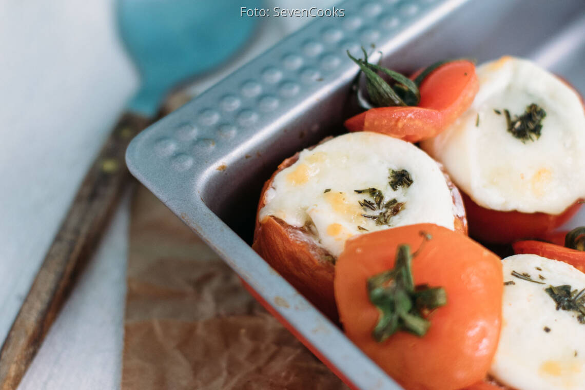 Vegetarisches Rezept: Gratinierte Amaranth-Tomaten aus dem Ofen_2