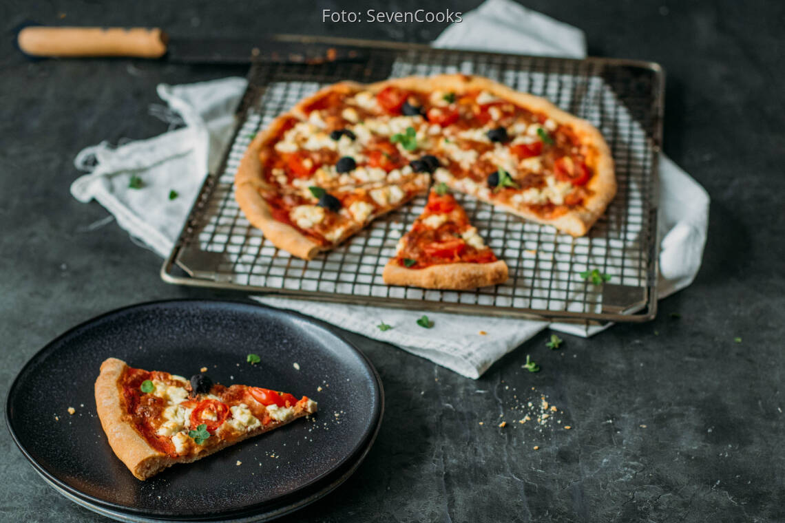 Vegetarisches Rezept: Griechische Pizza 3