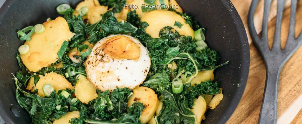 Vegetarisches Rezept: Grünkohlgröstl 1