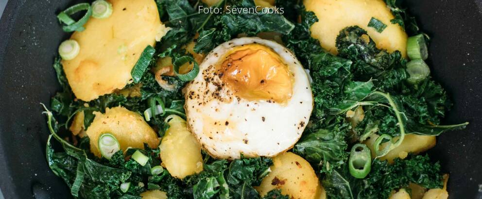 Vegetarisches Rezept: Grünkohlgröstl 3