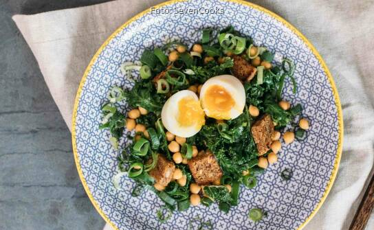 Grunkohlsalat Mit Ei Sevencooks