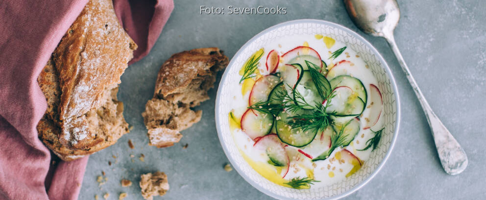 Vegetarisches Rezept: Herzhafter Joghurt griechischer Art