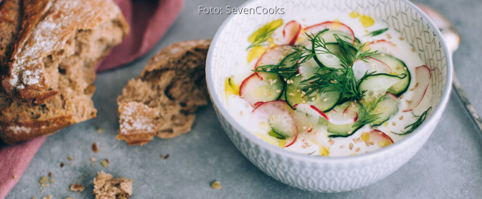 Vegetarisches Rezept: Herzhafter Joghurt griechischer Art