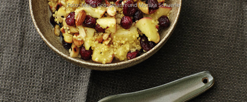Vegetarisches Rezept: Hirse Bowl mit Cranberrys