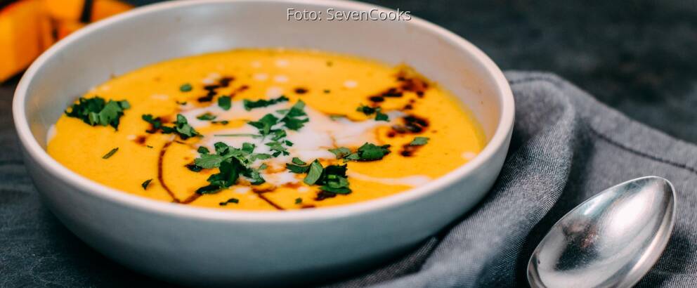 Vegetarisches Rezept: Ingwer-Kokos-Kürbissuppe 1