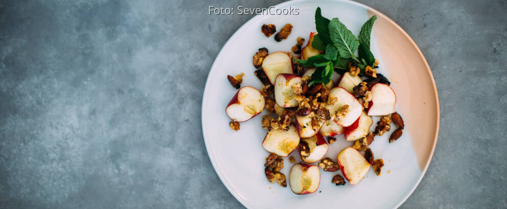 Vegetarisches Rezept: Karamellisierte Pfirsiche