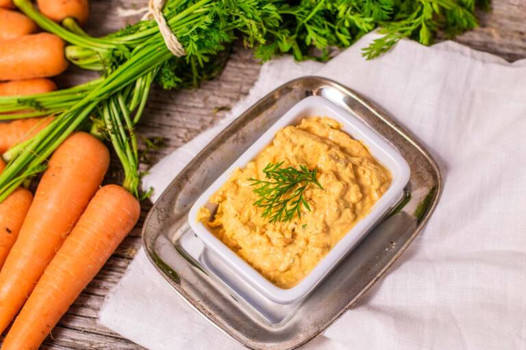 Vegetarisches Rezept: Karotten-Frischkäse-Dip 1