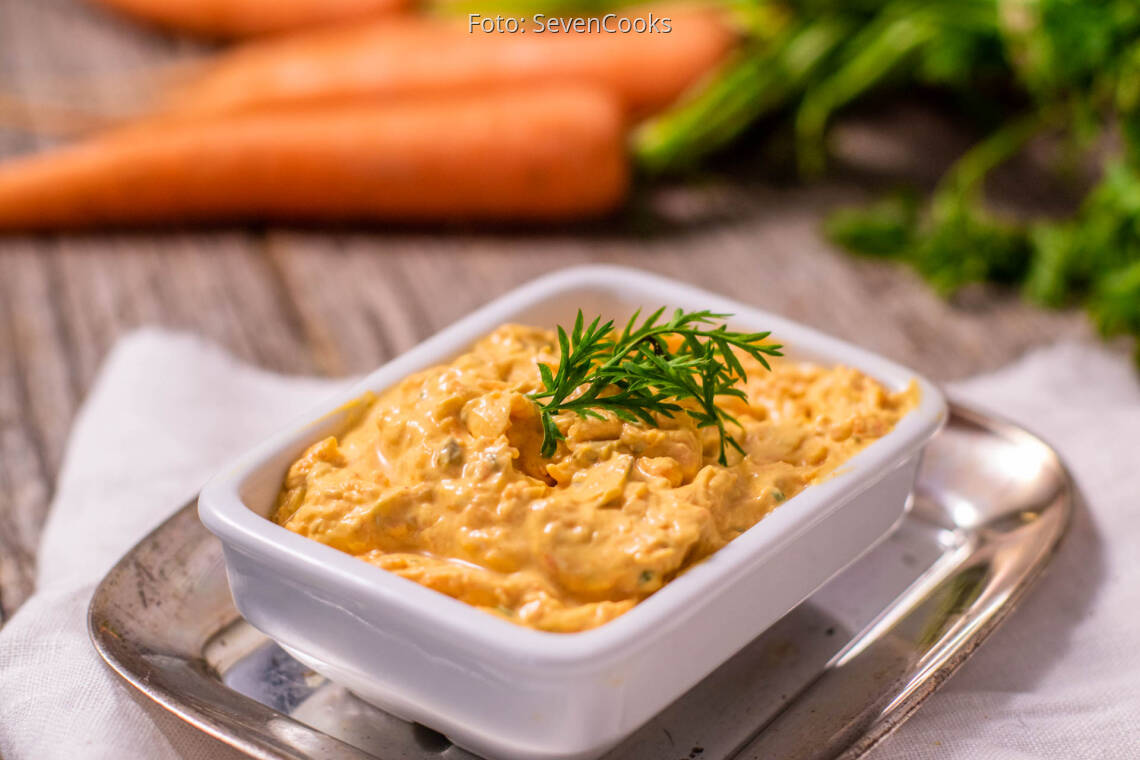 Vegetarisches Rezept: Karotten-Frischkäse-Dip 3