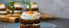 Vegetarisches Rezept: Karottentörtchen mit fruchtiger Frischkäsecreme_1