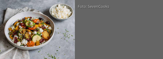 Rezeptbild für "Gemüsepfanne mit Kartoffeln und Feta"