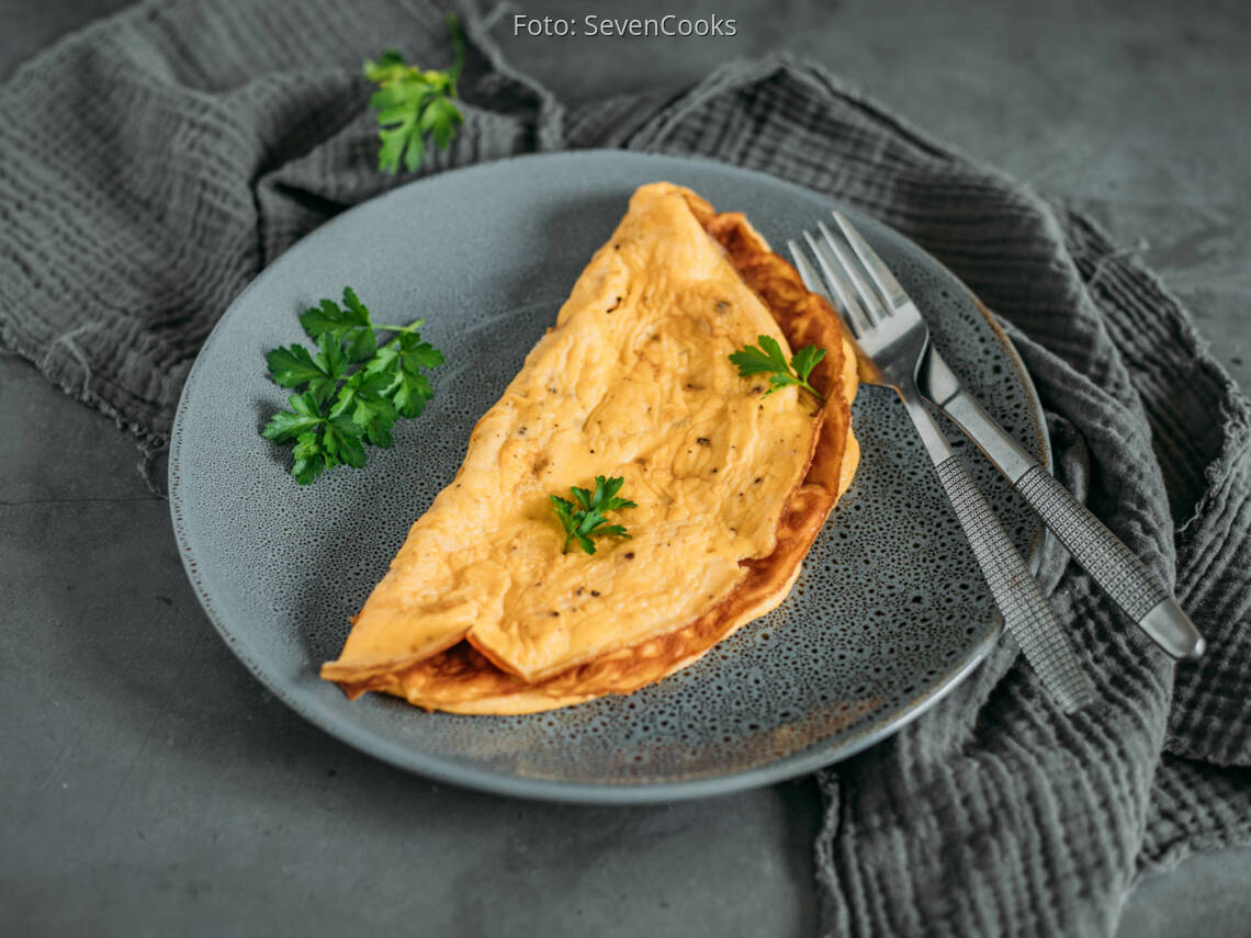 Vegetarisches Rezept: Klassisches Omelett 1 Vegetarisches Rezept: Omelett Grundrezept 1