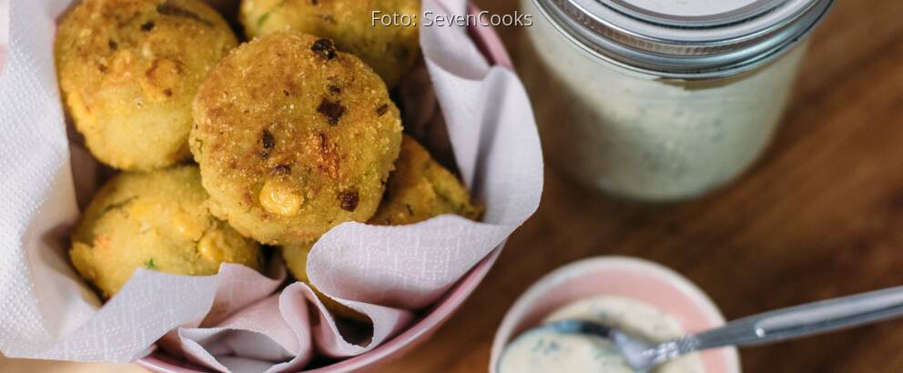 Vegetarisches Rezept: Knusprige Gemüsebällchen mit Zitronen-Remoulade_1