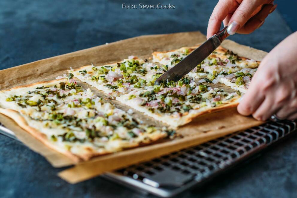 Lauchzwiebel-Flammkuchen von SevenCooks