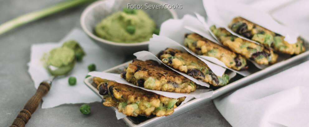 Vegetarisches Rezept: Mais-Gemüse-Puffer