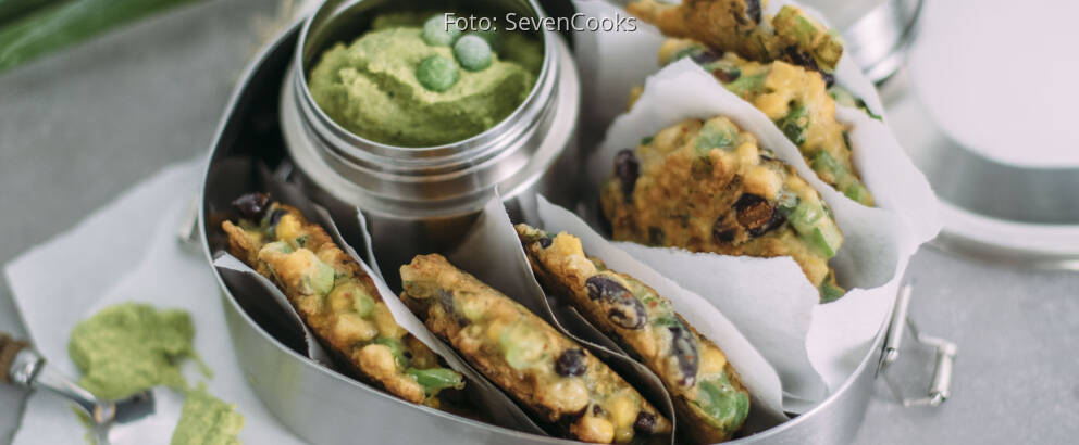 Vegetarisches Rezept: Mais-Gemüse-Puffer
