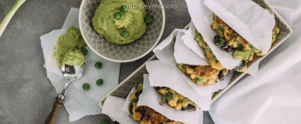 Vegetarisches Rezept: Mais-Gemüse-Puffer