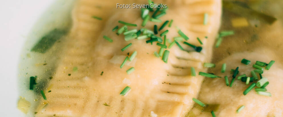 Vegetarisches Rezept: Maultaschensuppe