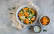 Vegetarisches Rezept: Meal-Prep: Pfannkuchenrauten auf Salat 1