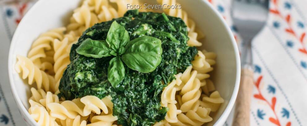 Vegetarisches Rezept: Nudeln mit Spinatsoße_3